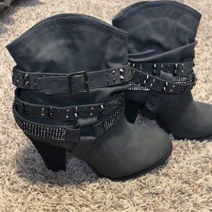 Gray Booties by Not Rated size 8